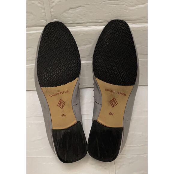 Donald J Pliner Rehbel 2 Gray Suede Pewter Studs Loafer Size 6M - Picture 7 of 8